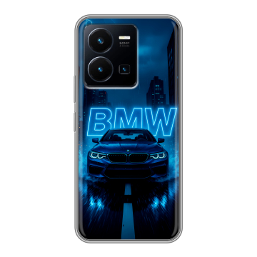 Силиконовый чехол на Vivo Y35 с принтом BMW БМВ