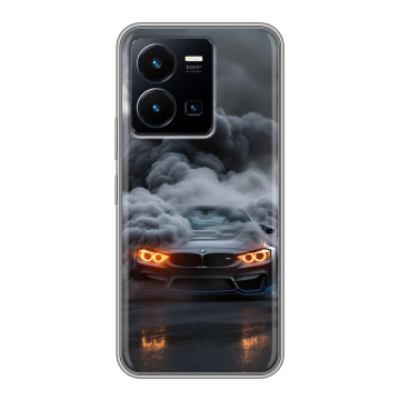Силиконовый чехол на Vivo Y35 с принтом BMW БМВ