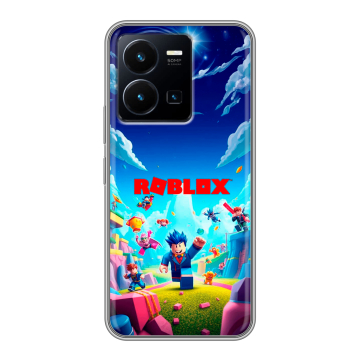 Силиконовый чехол на Vivo Y35 с принтом Roblox Роблокс