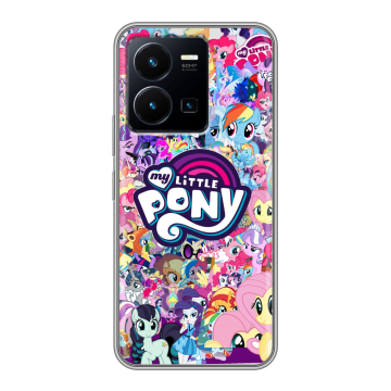 Силиконовый чехол на Vivo Y35 с принтом My little pony Дружба чудо