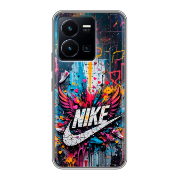 Силиконовый чехол на Vivo Y35 с принтом Nike Найк