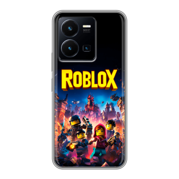 Силиконовый чехол на Vivo Y35 с принтом Roblox Роблокс