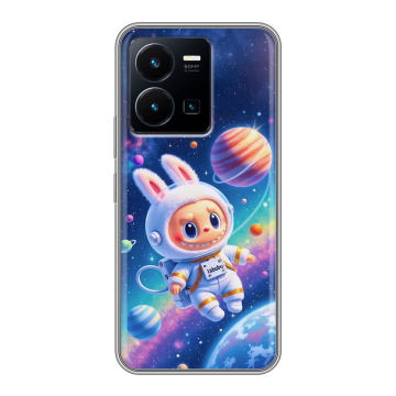 Силиконовый чехол на Vivo Y35 с принтом Labubu Лабубу