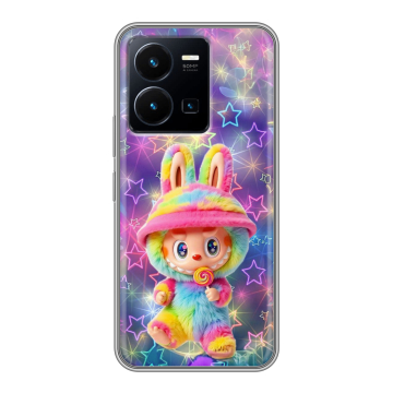 Силиконовый чехол на Vivo Y35 с принтом Labubu Лабубу
