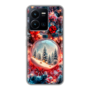 Силиконовый чехол на Vivo Y35 с принтом Новый год Силиконовый чехол на Vivo Y35 с принтом Новый год