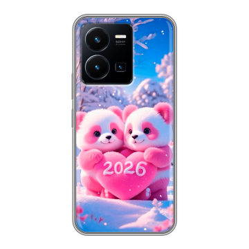 Силиконовый чехол на Vivo Y35 с принтом Новый год Силиконовый чехол на Vivo Y35 с принтом Новый год