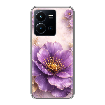 Силиконовый чехол на Vivo Y35 с принтом женский