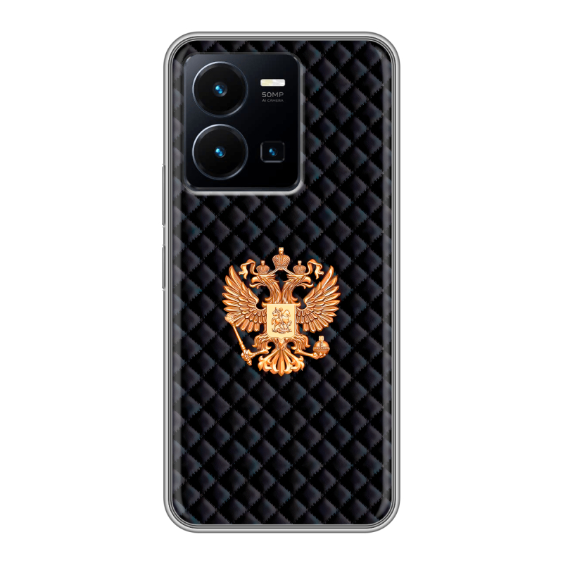 Силиконовый чехол на Vivo Y35 с принтом Герб России принт Силиконовый чехол на Vivo Y35 с принтом Герб России принт