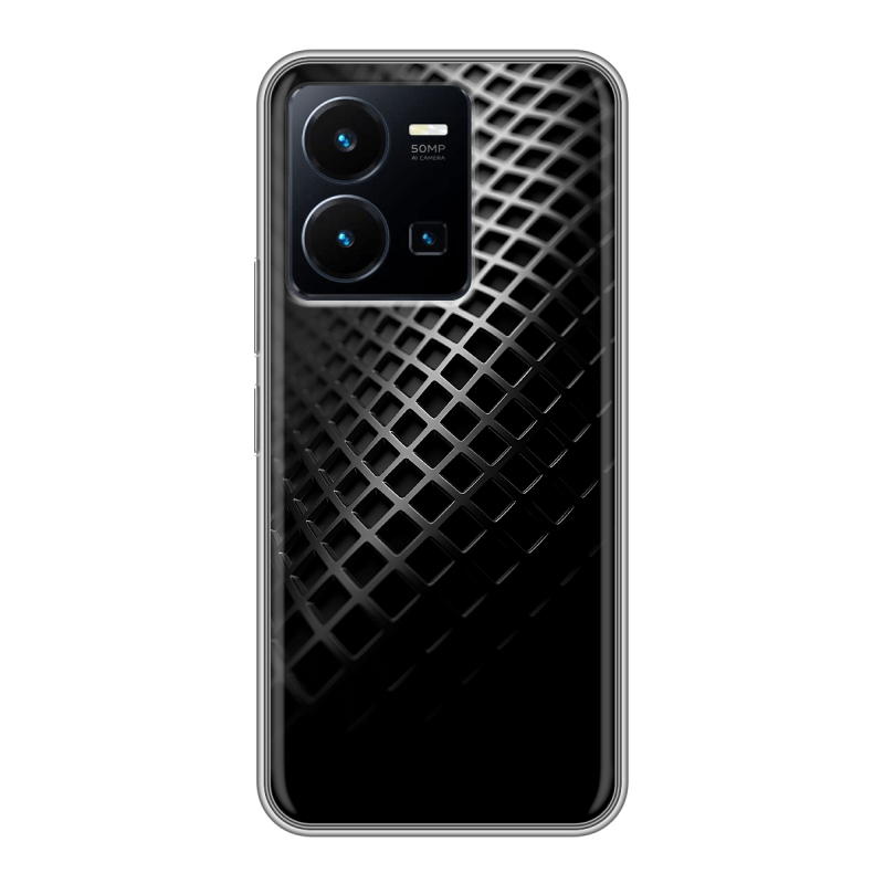 Силиконовый чехол на Vivo Y35 с принтом Текстура металла Силиконовый чехол на Vivo Y35 с принтом Текстура металла