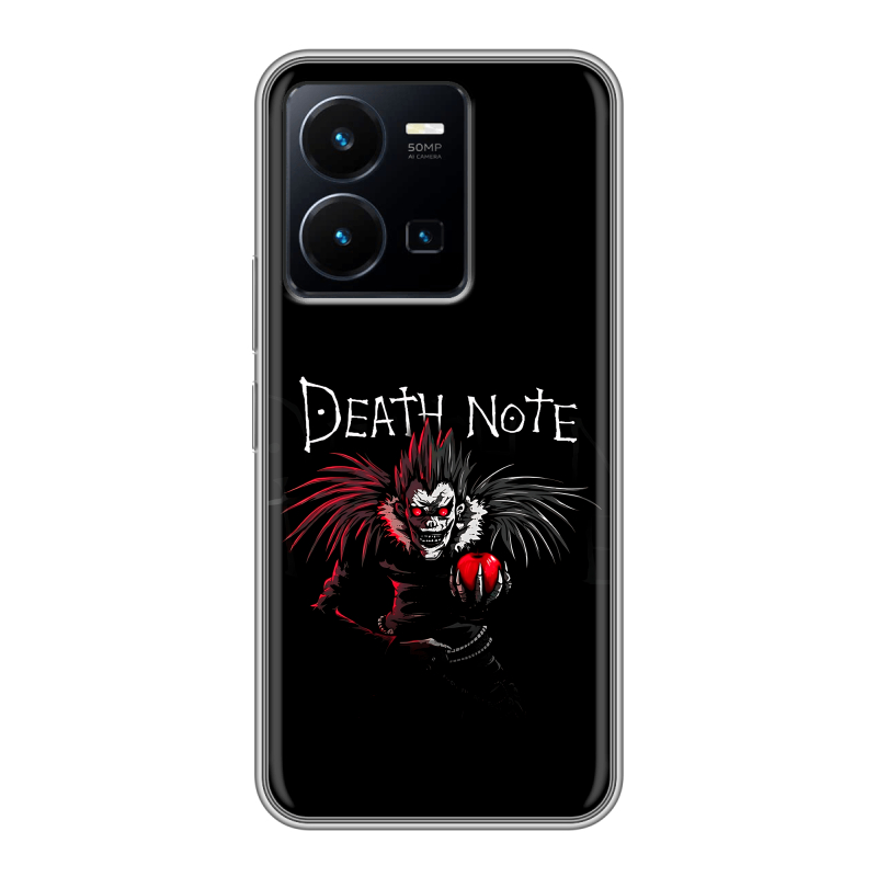 Силиконовый противоударный чехол на Vivo Y35 с принтом Death note Тетрадь смерти Силиконовый противоударный чехол на Vivo Y35 с принтом Death note Тетрадь смерти