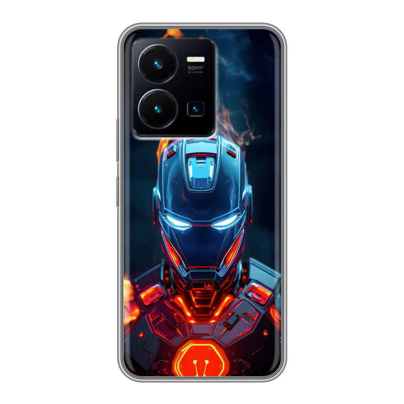 Силиконовый чехол на Vivo Y35 с принтом IronMan Железный человек Силиконовый чехол на Vivo Y35 с принтом IronMan Железный человек