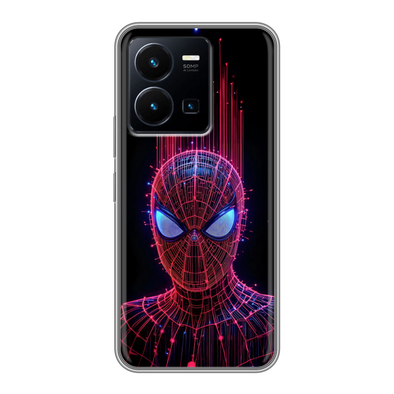 Силиконовый противоударный чехол на Vivo Y35 с принтом Spiderman Человек паук Силиконовый противоударный чехол на Vivo Y35 с принтом Spiderman Человек паук