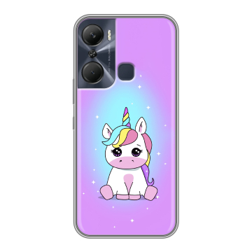 Силиконовый чехол на Infinix Hot 12 Pro с принтом Единорог