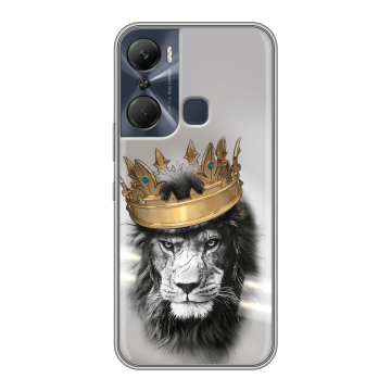 Силиконовый чехол на Infinix Hot 12 Pro с принтом Лев с короной Силиконовый чехол на Infinix Hot 12 Pro с принтом Лев с короной