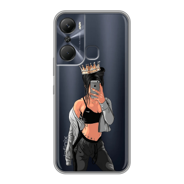 Силиконовый чехол на Infinix Hot 12 Pro с принтом Женские принты