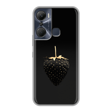 Силиконовый чехол на Infinix Hot 12 Pro с принтом Черная клубника