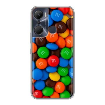 Силиконовый чехол на Infinix Hot 12 Pro с принтом Конфеты