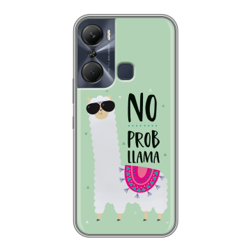 Силиконовый чехол на Infinix Hot 12 Pro с принтом Лама