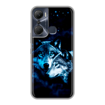 Силиконовый чехол на Infinix Hot 12 Pro с принтом Волки Силиконовый чехол на Infinix Hot 12 Pro с принтом Волки