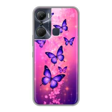 Силиконовый чехол на Infinix Hot 12 Pro с принтом Бабочки Силиконовый чехол на Infinix Hot 12 Pro с принтом Бабочки