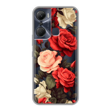 Силиконовый чехол на Infinix Hot 12 Pro с принтом Розы Силиконовый чехол на Infinix Hot 12 Pro с принтом Розы