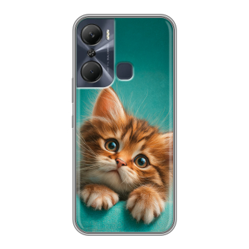 Силиконовый чехол на Infinix Hot 12 Pro с принтом котенок Силиконовый чехол на Infinix Hot 12 Pro с принтом котенок