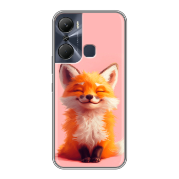 Силиконовый чехол на Infinix Hot 12 Pro с принтом милая лиса Силиконовый чехол на Infinix Hot 12 Pro с принтом милая лиса