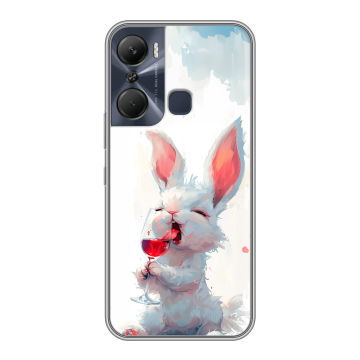 Силиконовый чехол на Infinix Hot 12 Pro с принтом кролик зайчик Силиконовый чехол на Infinix Hot 12 Pro с принтом кролик зайчик