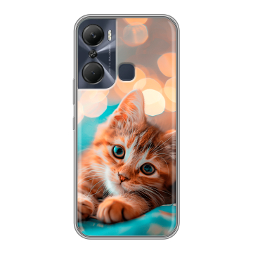 Силиконовый чехол на Infinix Hot 12 Pro с принтом котик Силиконовый чехол на Infinix Hot 12 Pro с принтом котик