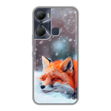 Силиконовый чехол на Infinix Hot 12 Pro с принтом лиса Силиконовый чехол на Infinix Hot 12 Pro с принтом лиса