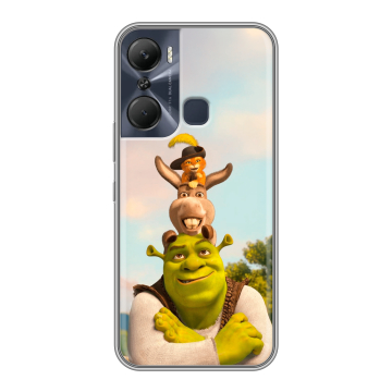 Силиконовый чехол на Infinix Hot 12 Pro с принтом Шрек Shrek