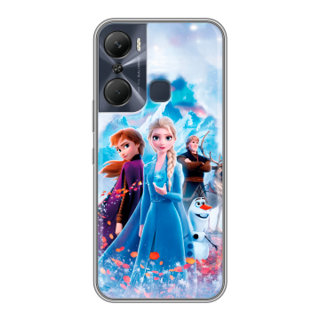 Силиконовый чехол на Infinix Hot 12 Pro с принтом Холодное сердце Frozen Силиконовый чехол на Infinix Hot 12 Pro с принтом Холодное сердце Frozen