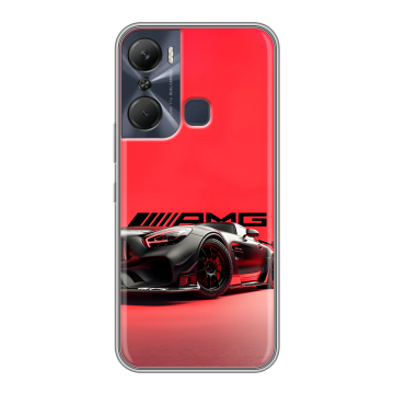 Силиконовый чехол на Infinix Hot 12 Pro с принтом Мерседес Mercedes AMG