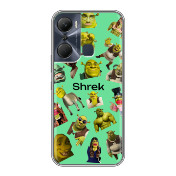 Силиконовый чехол на Infinix Hot 12 Pro с принтом Шрек Shrek