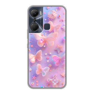 Силиконовый чехол на Infinix Hot 12 Pro с принтом Бабочки Силиконовый чехол на Infinix Hot 12 Pro с принтом Бабочки