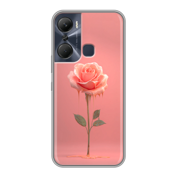 Силиконовый чехол на Infinix Hot 12 Pro с принтом Розовая роза