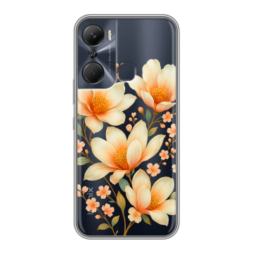 Силиконовый чехол на Infinix Hot 12 Pro с принтом Цветы