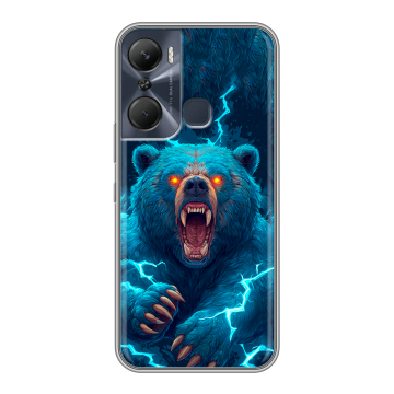 Силиконовый чехол на Infinix Hot 12 Pro с принтом Медведь