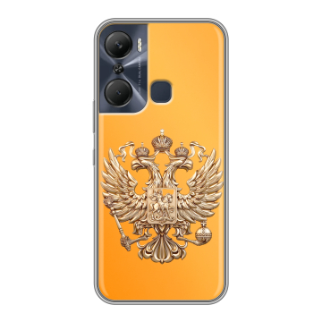 Силиконовый чехол на Infinix Hot 12 Pro с принтом Герб Флаг России