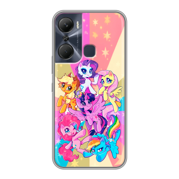 Силиконовый чехол на Infinix Hot 12 Pro с принтом My little pony Дружба чудо Силиконовый чехол на Infinix Hot 12 Pro с принтом My little pony Дружба чудо