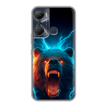 Силиконовый чехол на Infinix Hot 12 Pro с принтом Медведь