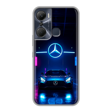 Силиконовый чехол на Infinix Hot 12 Pro с принтом Mercedes Мерседес Силиконовый чехол на Infinix Hot 12 Pro с принтом Mercedes Мерседес