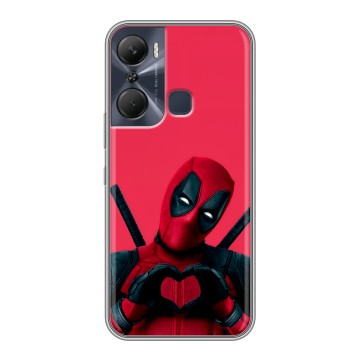 Силиконовый чехол на Infinix Hot 12 Pro с принтом Дедпул Deadpool Силиконовый чехол на Infinix Hot 12 Pro с принтом Дедпул Deadpool