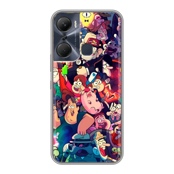 Силиконовый чехол на Infinix Hot 12 Pro с принтом Gravity Falls Гравити Фолз Силиконовый чехол на Infinix Hot 12 Pro с принтом Gravity Falls Гравити Фолз