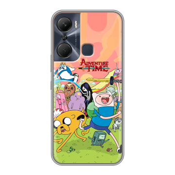 Силиконовый чехол на Infinix Hot 12 Pro с принтом Adventure time Время приключений