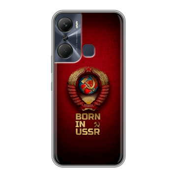 Силиконовый чехол на Infinix Hot 12 Pro с принтом Флаг Герб СССР