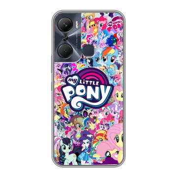 Силиконовый чехол на Infinix Hot 12 Pro с принтом My little pony Дружба чудо Силиконовый чехол на Infinix Hot 12 Pro с принтом My little pony Дружба чудо