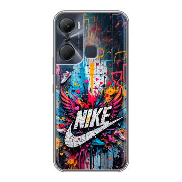 Силиконовый чехол на Infinix Hot 12 Pro с принтом Nike Найк Силиконовый чехол на Infinix Hot 12 Pro с принтом Nike Найк