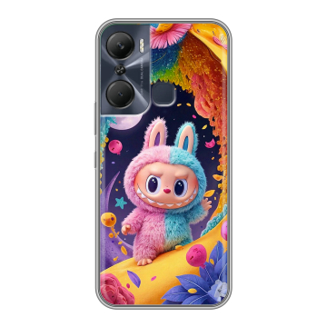 Силиконовый чехол на Infinix Hot 12 Pro с принтом Labubu Лабубу Силиконовый чехол на Infinix Hot 12 Pro с принтом Labubu Лабубу