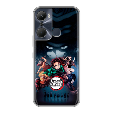 Силиконовый чехол на Infinix Hot 12 Pro с принтом Demon Slayer Клинок рассекающий демонов Силиконовый чехол на Infinix Hot 12 Pro с принтом Demon Slayer Клинок рассекающий демонов